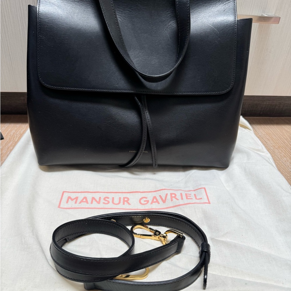 Mansur Gavriel Black Leather Lady Bag